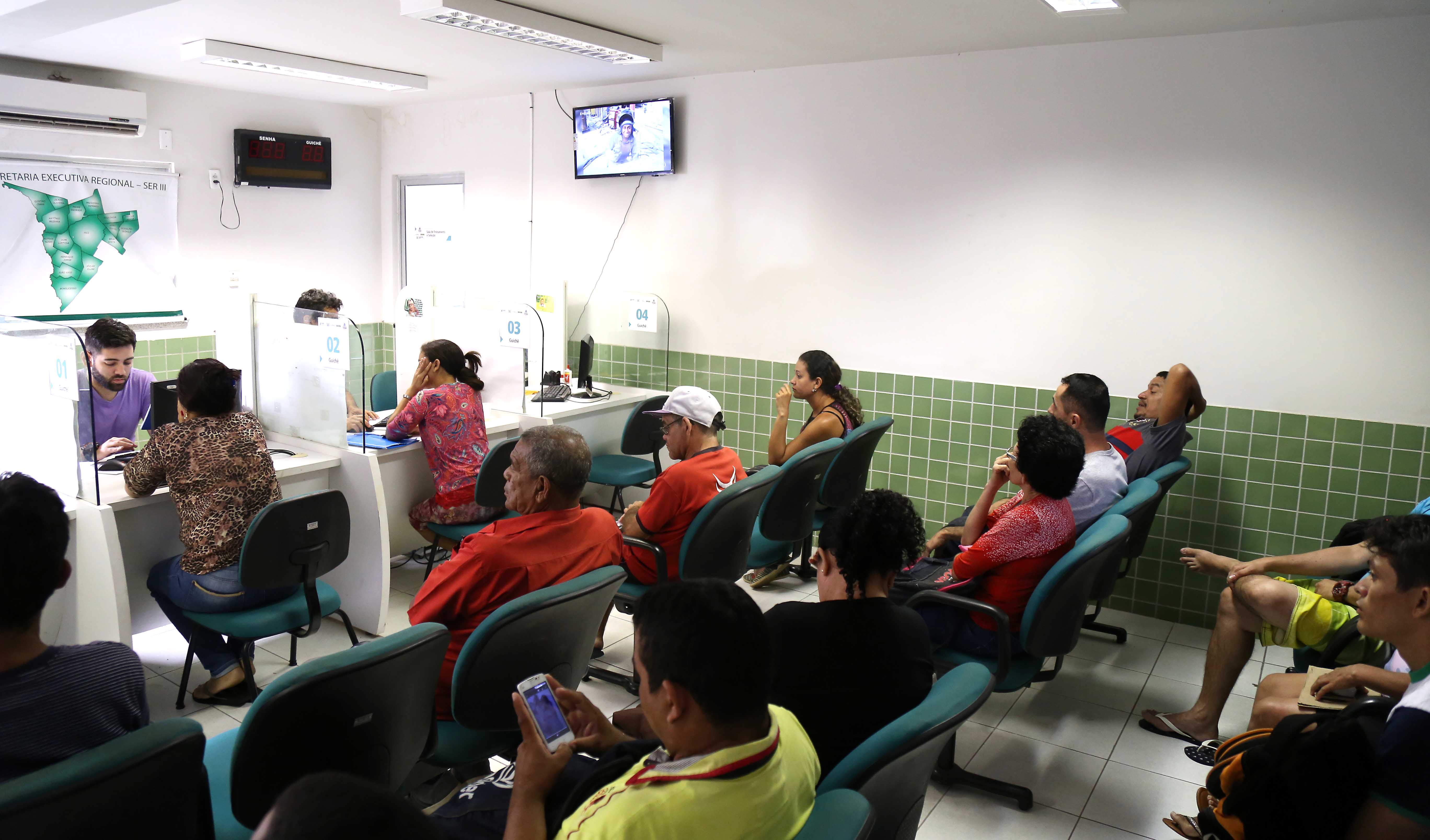 sala de atendimento do Sine municipal